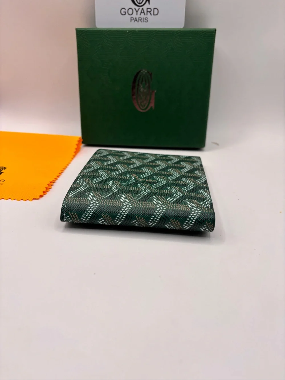 Goyard Green Goyardine Men's Bifold Card Holder Wallet